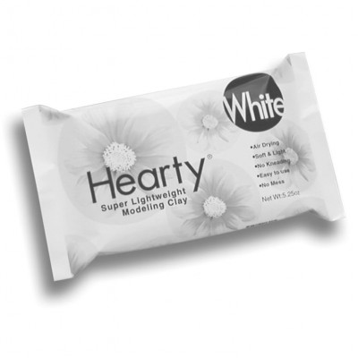 Hearty Super Lightweight Air Dry Clay 5.25 oz, White   563277104